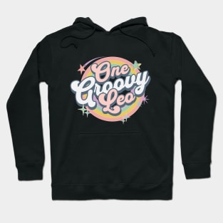 One Groovy Leo Cute Retro Design in Pastel Colors Hoodie